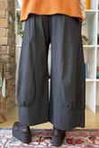 Bennie Quirky Barrel Pant Coffee Bean Pin Stripe
